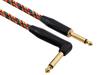 Kabel Instrumentalny Red's Music - Jack 6.3Mm / Jack 6.3Mm Kątowy - Fop Kabel W Oplocie - Gcf1230Ra - 3M