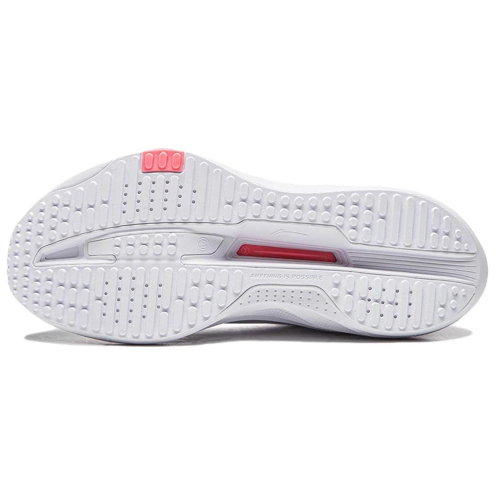 Li Ning Cushioning Abrasion Resistant Low Top Casual Running Shoes Women's White ARBW010-3