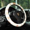 Cute Bear Cartoon Car Steering Wheel Cover - Anti-Slip, Sweat-Absorbent, Universal Handle Cover for All Seasons. Perfect Car Accessory for Women.