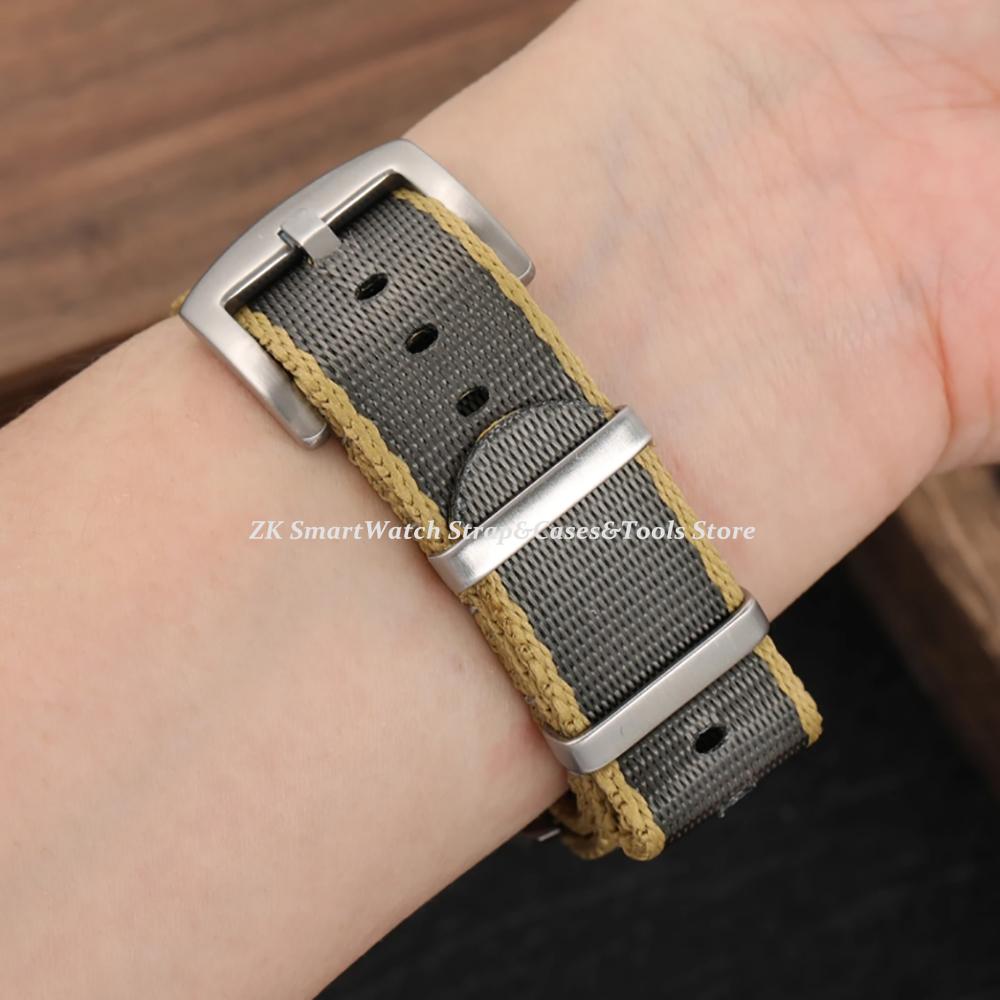 Nailono drobės laikrodžio dirželis 20mm 22mm for Omega 007 Karinis Sportinis Apyrankė Didelio Tankio Austa Juosta Vyrams Moterims Apyrankė for Seiko 5