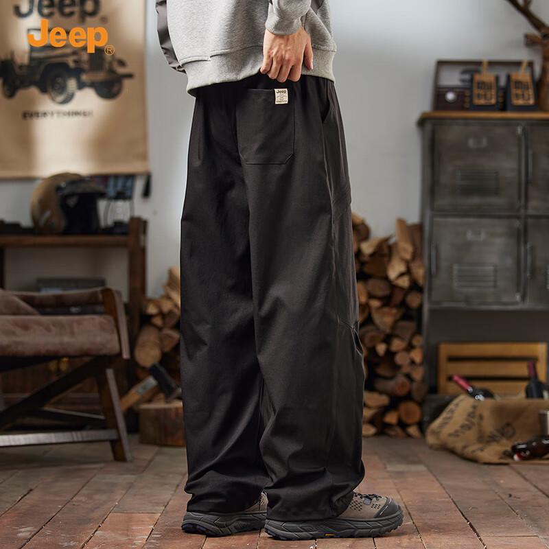 JEEP Men's Straight-Leg Multi-Pocket Cargo Pants