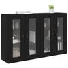 Wall Cabinets 2 pcs Black Oak Effect 69.5 x 34 x 90 cm