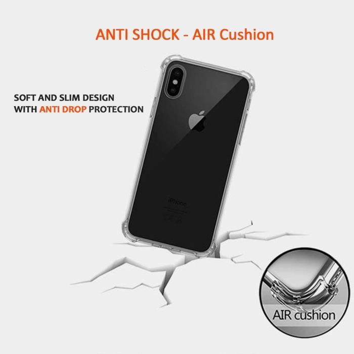 Coque en Silicone - LittleMonkey - iPhone X / XS - Souple - Anti-Choc - Transparente Premium