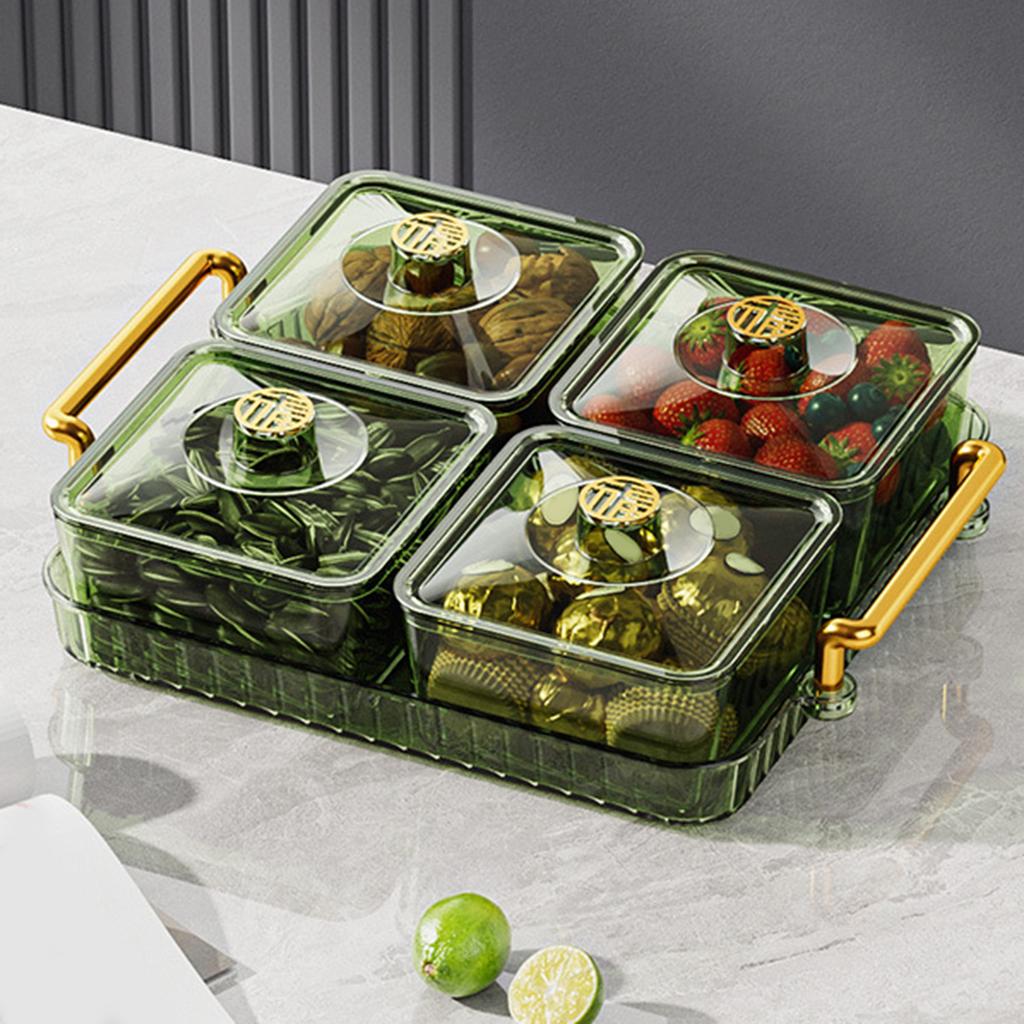 Divided Snack Serving Bowl Tray Dish Platter Appetizer Dessert Tray for Holiday Desktop Durable Multifunctional Accessory