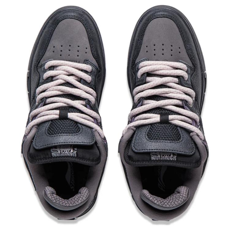 Pleasures X Li Ning Comfortable Versatile Durable Lightweight Low-Top Sneakers Women Sneakers Black AECT066-1