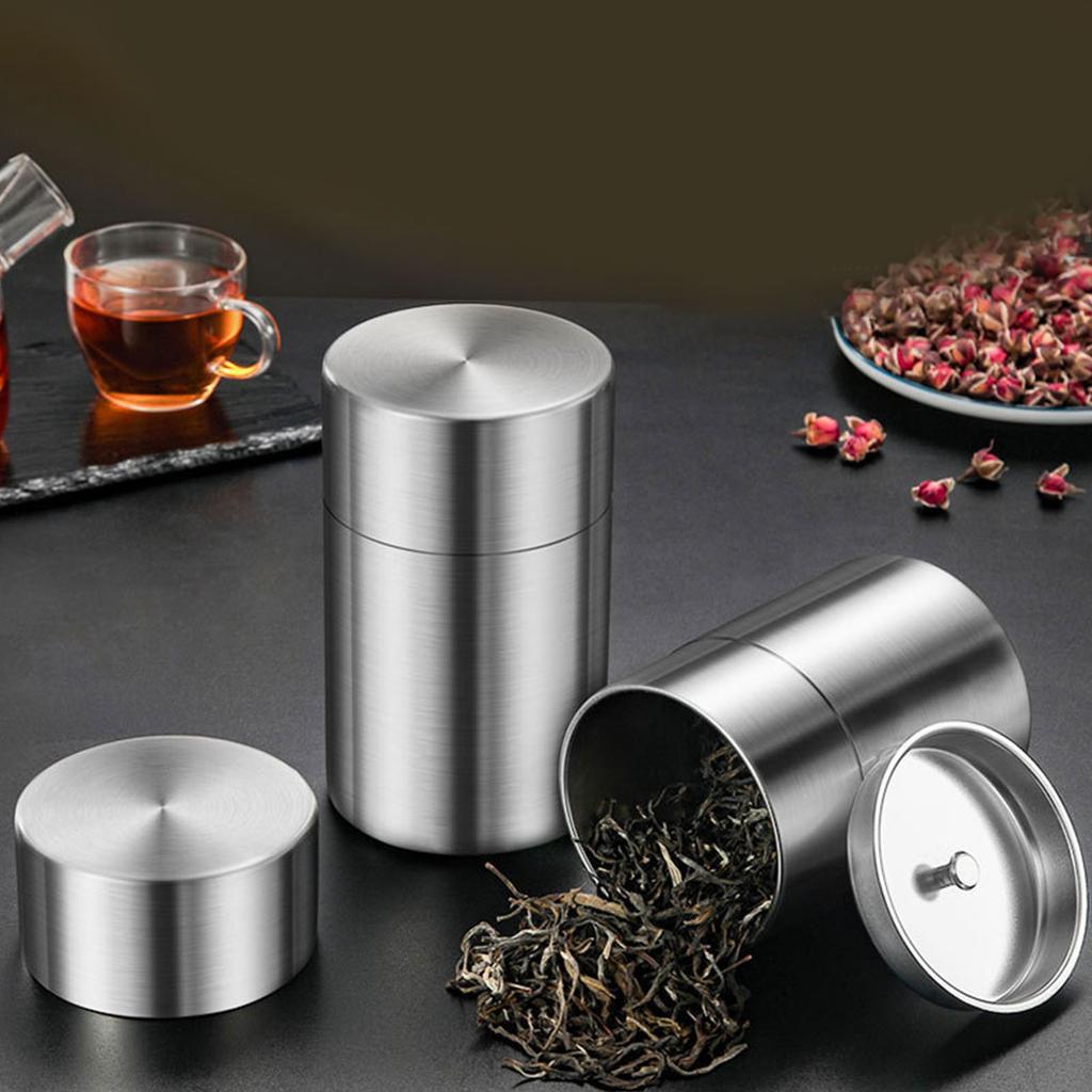 Kaffeebehälter aus Edelstahl mit sicher verschließbarem Deckel, tragbar, zur Aufbewahrung von Trockennahrung, ideal für Camping, Büro, Heimgebrauch