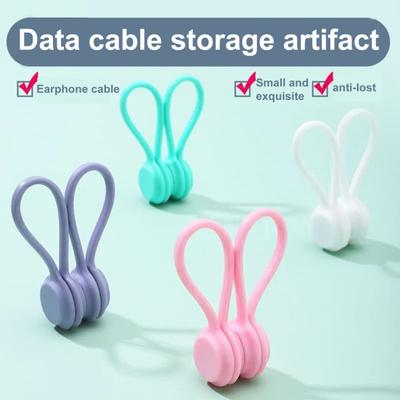 Magnetilised kaabliklambrid Elastsed Reguleeritavad Kummist Kaabliorganisaator Pehme Juhtimine Elastsus Kaabli Rihm