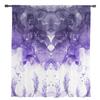 Cortinas transparentes de aquarela de penas roxas para decoração de sala de estar Cortinas de janela para cozinha Cortinas de tule voile de organza