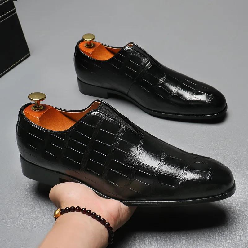 Fashion Men's Dress Shoes Classic Business Leather Casual Shoe Luxury Wedding Shoes for Men Fashion Party Shoe Big Size48 Zapatos Hombre
