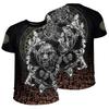 T-shirt Street Comfort da Uomo Hip-hop Ultimo Simbolo Vichingo Stampato in 3D Abbigliamento Oversize Estivo Manica Corta Harajuku Top Ampi
