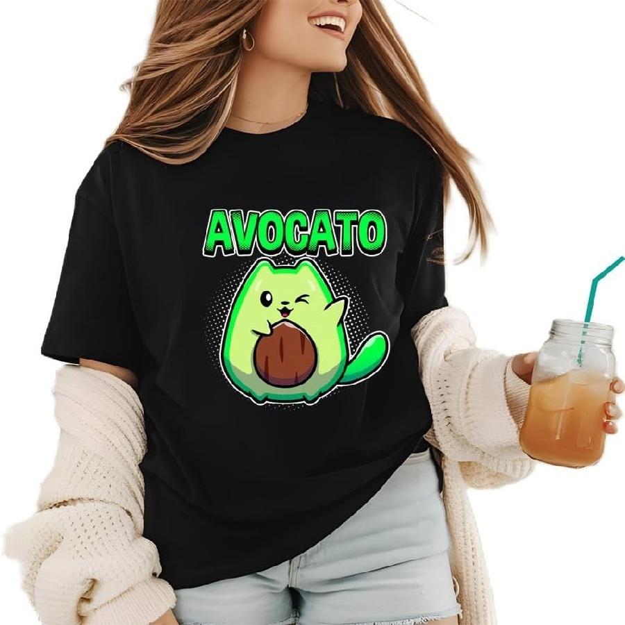 

AvocatoMixOfAvocadoAndCatForVegetariansT-Shirt(1) Classic-Premium-Heavyweight Crewneck T-Shirt, Sweatshirt Hoodie Tanktop for Women Black XXXXXL чорний