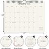 SKYDUE Wall Calendar 2026-2027, 18 Months Calendar from Jan. 2026 To Jun. 2027, 8.5 X 11 Simple Small Calendar Planner with 280 Stickers