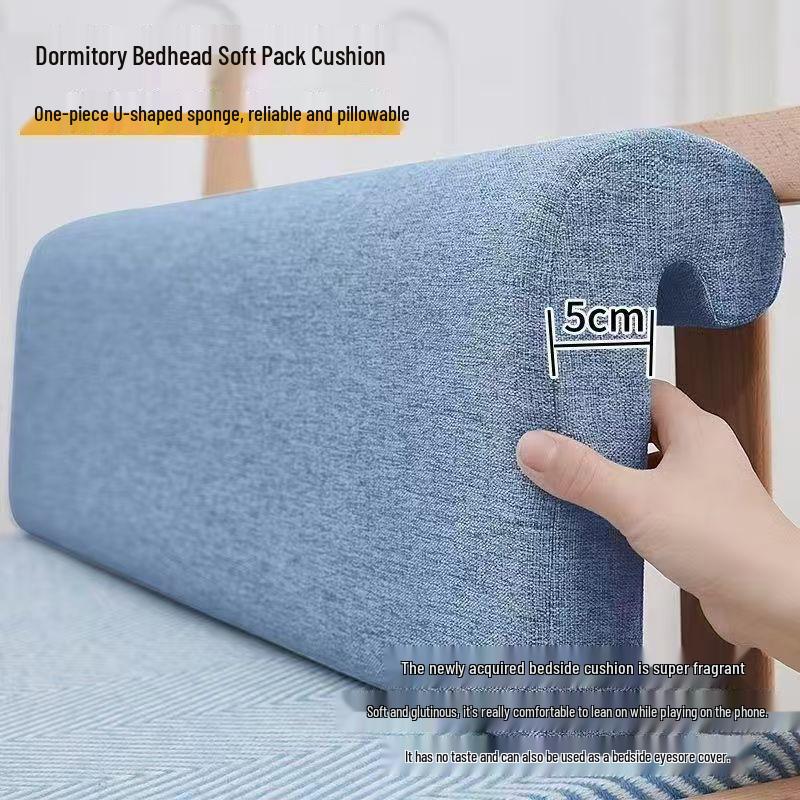Student Dorm Bed Head Cushion - Soft Backrest Pillow for Upper or Lower Bunk