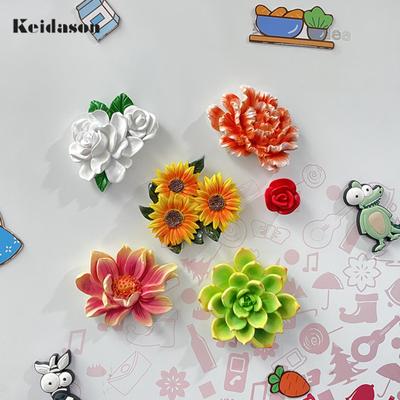 Puntos Anti Slip Cartoon Fridge Magnet Shape Resin Plant Shaped Refrigerator Magnet