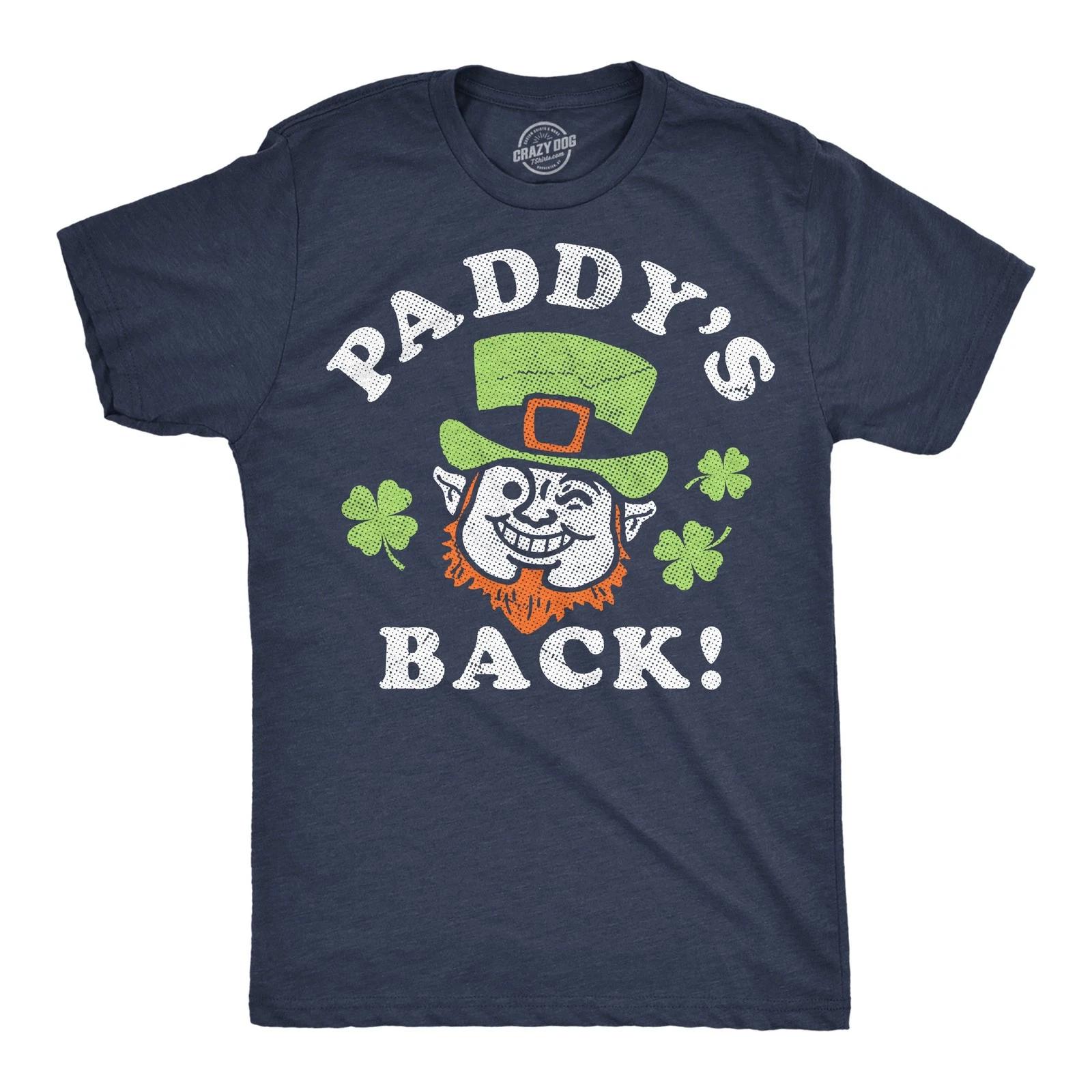 Mens Funny T Shirts Paddys Back Sarcastic St Patricks Day Tee For Men S