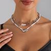Fashion Y2K Pearl Chain Heart Choker Necklaces for Women Punk Creative Multilayer Temperament Collar Necklace Female Jewelry