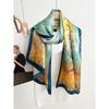 111% Mulberry Silk Long Scarf New Versatile Crepe Satin Thin Temperament Scarf Fashion Medium and Long Silk Shawl