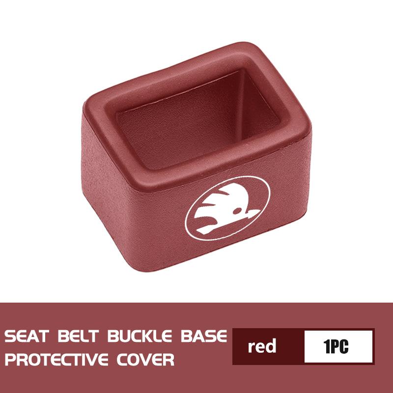 VIJT4 For Skoda Car Seat Belt Protective Buckle Anti-scratch Cover S Kodiaq Octavia 2 3 Yeti Karoq Rapid Fabia VII VRS