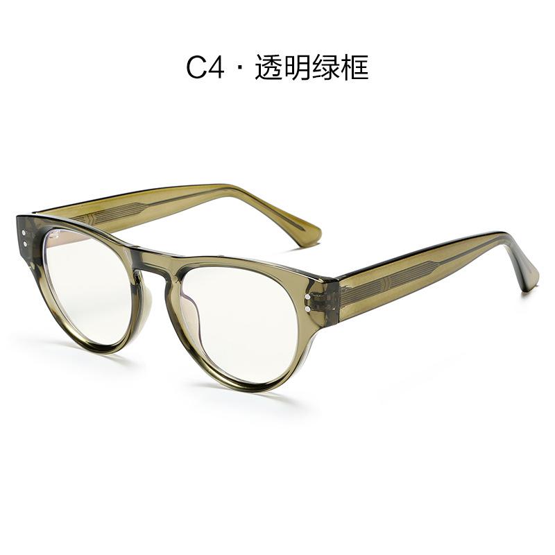 Vintage Rivet Cat Eye Anti Blue Light Glasses Women Fake Glasses TR90 Frame Vintage Computer Eyeglasses Quality Optical Eyewear