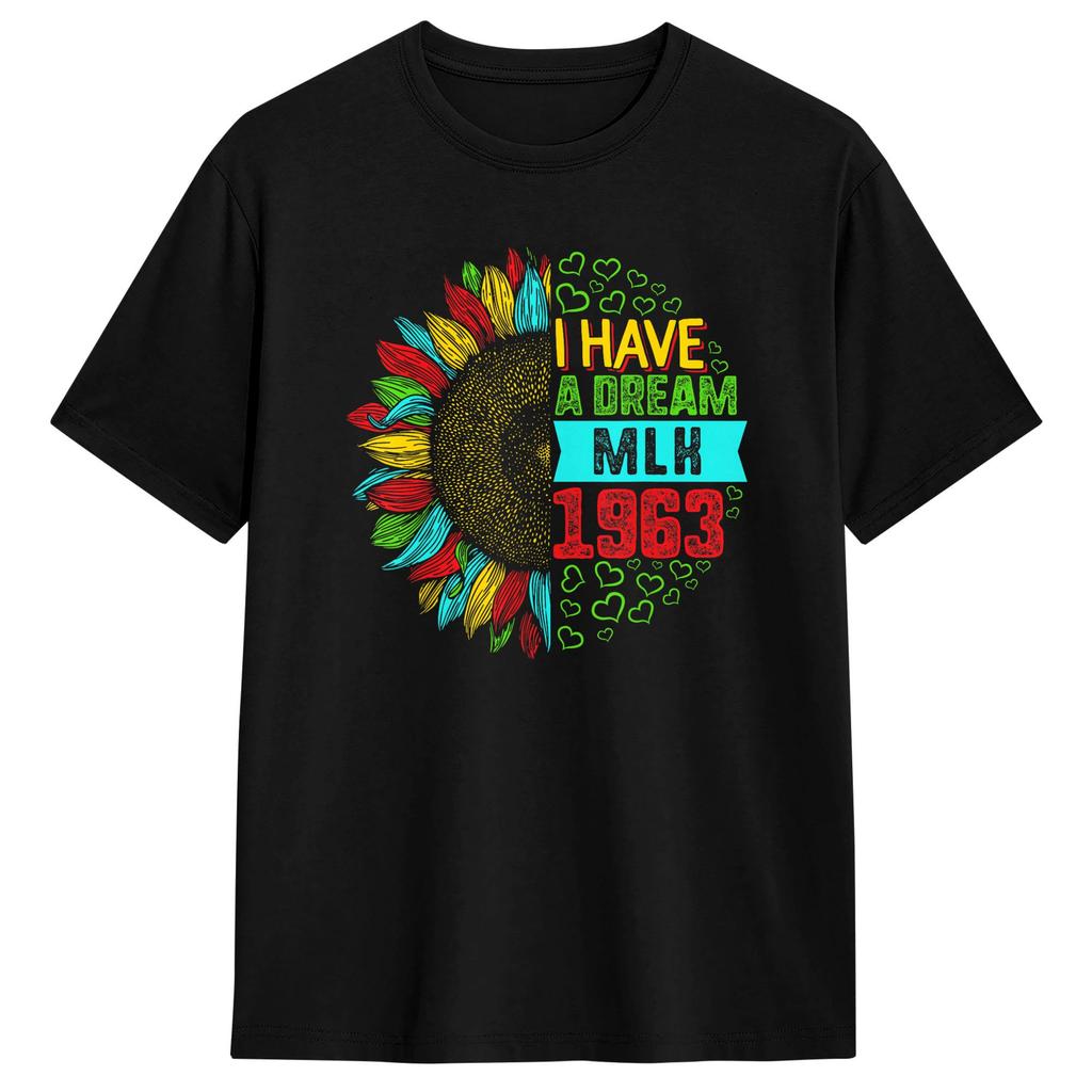 Men's Black History Month Martin Have Dream Luther King Day T Shirts 100% Cotton Clothes Funny Short Sleeve O Neck Tees