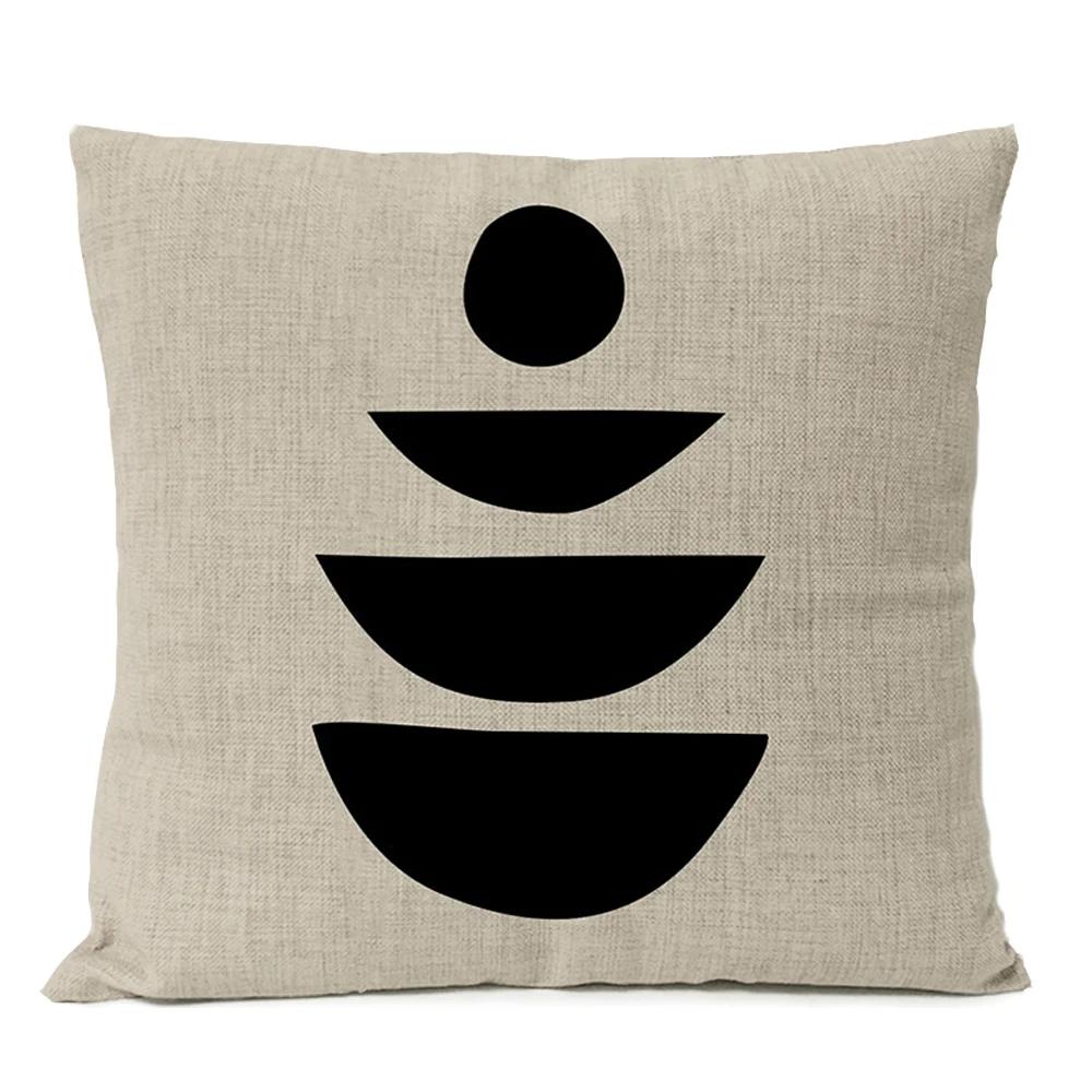 

Abstract Black Geometric Throw Pillow Cover Boho Floral Leaf Cushion Home Decor Decorative Decoration Sofa Pillow Casen,(3) 66x66cm