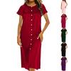 Women's Casual Loose-Fit Satin Short-Sleeve Dress