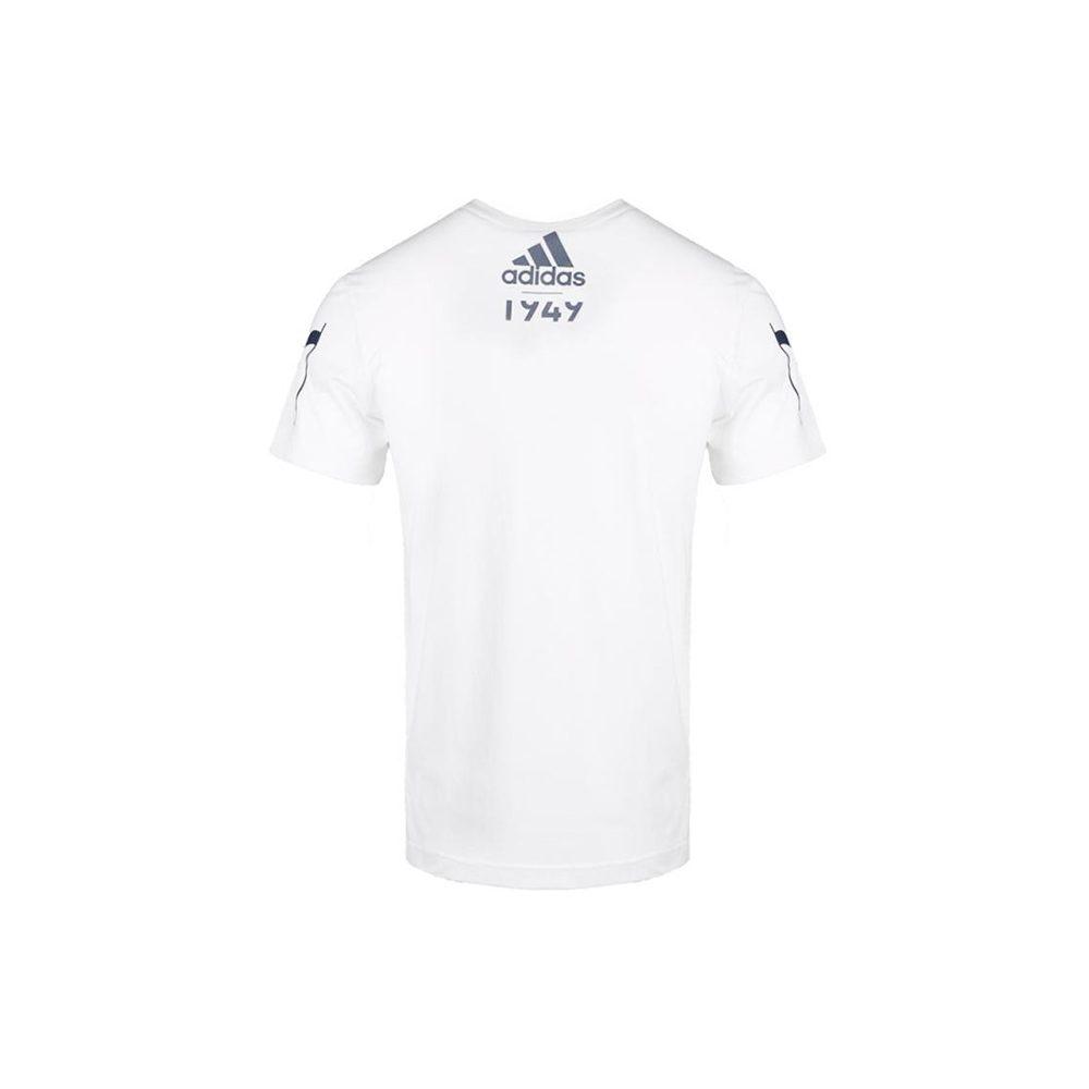 Adidas T Shirts Men's White Crew Neck Moderate Straight Fit CV4537