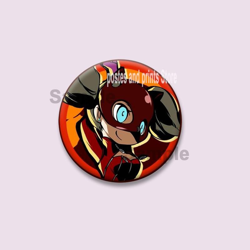 Spiel P-Persona 5 Runde Anstecker Ann Takamaki Ren Amamiya Knopfleisten Tasche Kleidung Dekorationen Brosche Sammlerstücke Schmuck Geschenke