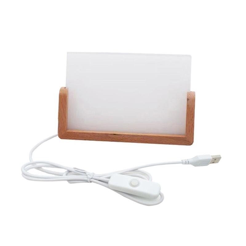 Eleganter Acryl-Fotorahmen mit LED-beleuchtetem Sockel, Sublimations-Bilderrahmen für Hochzeitsfotos und Kunstausstellungen