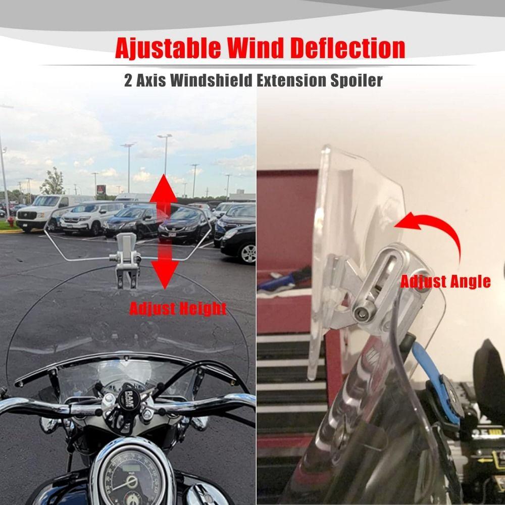 Clip On Motorcycle Windshield Adjustable Motorcycle Wind Screen  Dirt Bikes