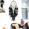 Dream Catcher Hand-woven Black Feathers Wind Chimes Room Wall Hangings Halloween Decorations Festival Party Gifts Home Accessory