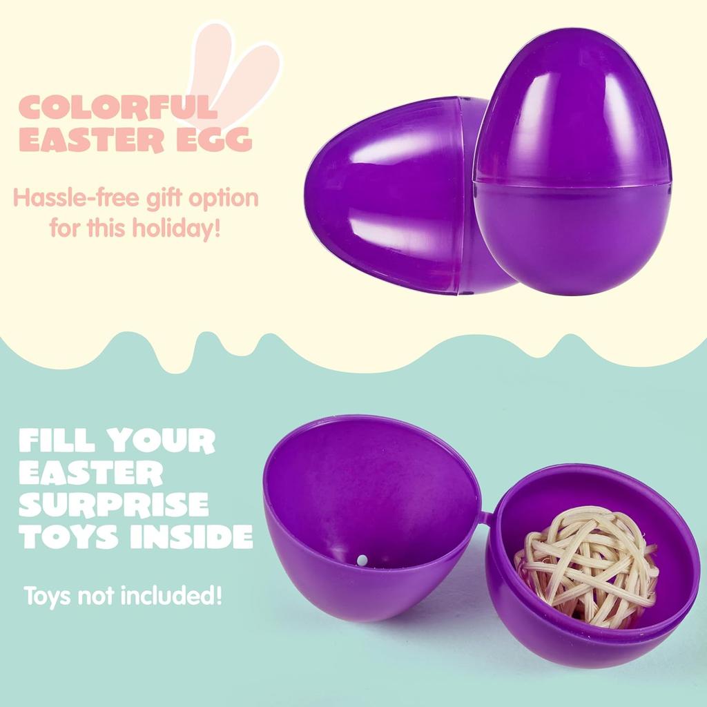 30 Œufs de Pâques Œufs en Plastique Vides Remplissables Colorés Coquille d'Œuf Vive en Gros pour Chasse aux Œufs Remplissage de Friandises Cadeau de Fête