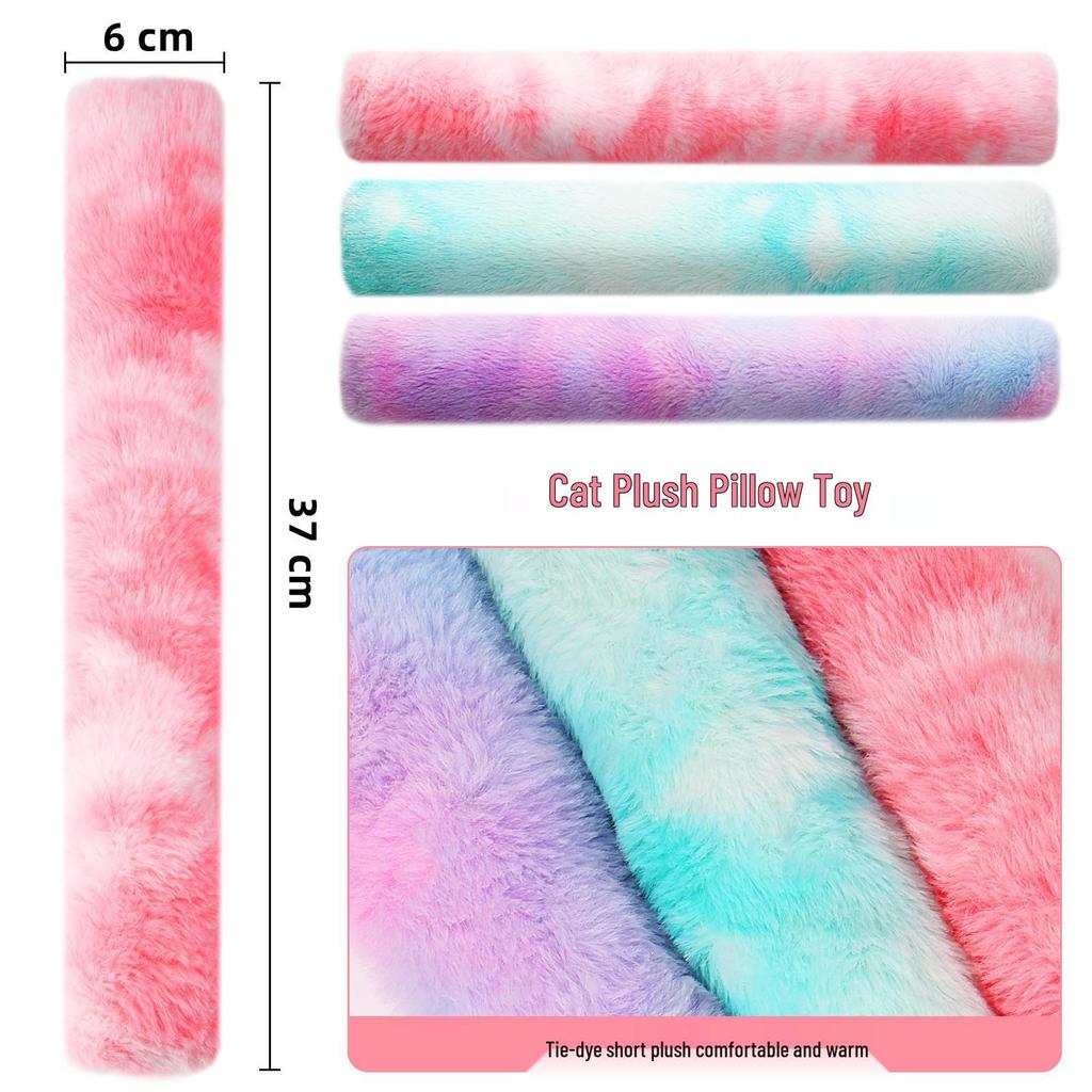 Catnip Plush Pillow & Teaser Stick for Kittens - Boredom Relief & Teething Fun