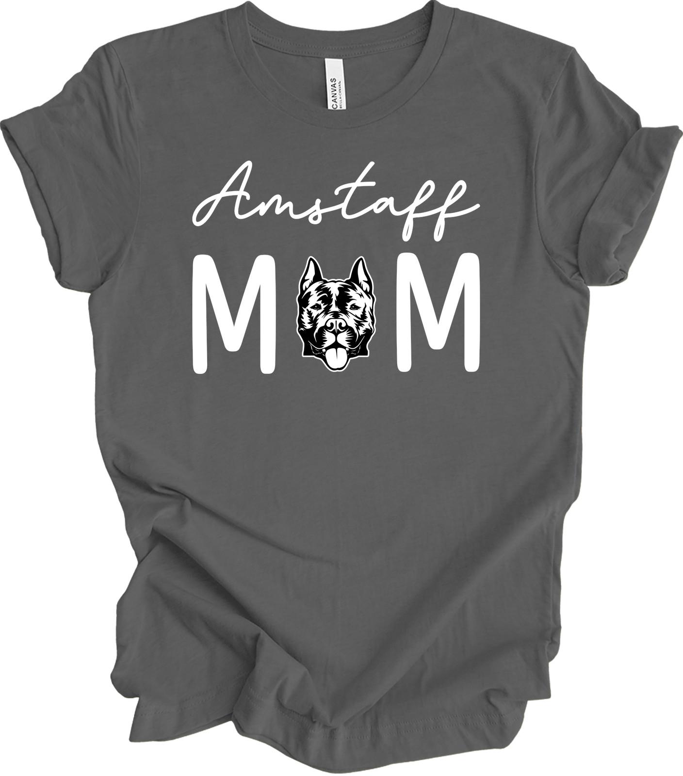 Dog Mom Shirt Amstaff American Staffordshire Terrier Pitbull Lover Gift Tee XXXXL