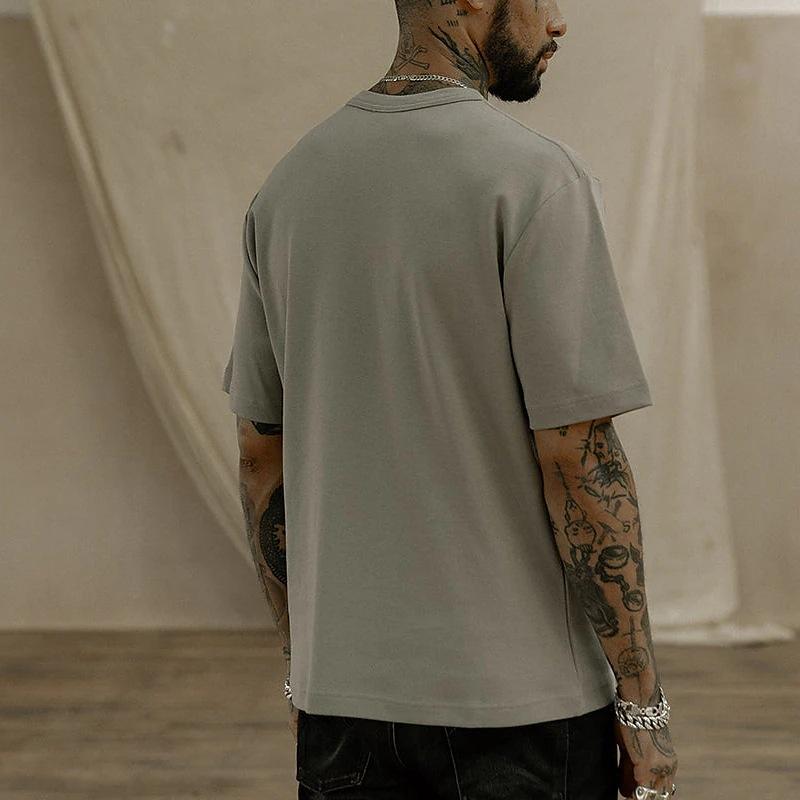 Hip Hop Tričko s krátkym rukávom Športové Fitness Nadrozmerné Pánske Voľnočasové Bavlnené Voľné Tričká