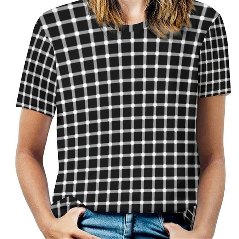 Colorful Polka Dot 3D Print T-Shirts Women's Fashion Casual O-Neck Short Sleeve T Shirt Y2k Tops Harajuku Tees Female Clothing