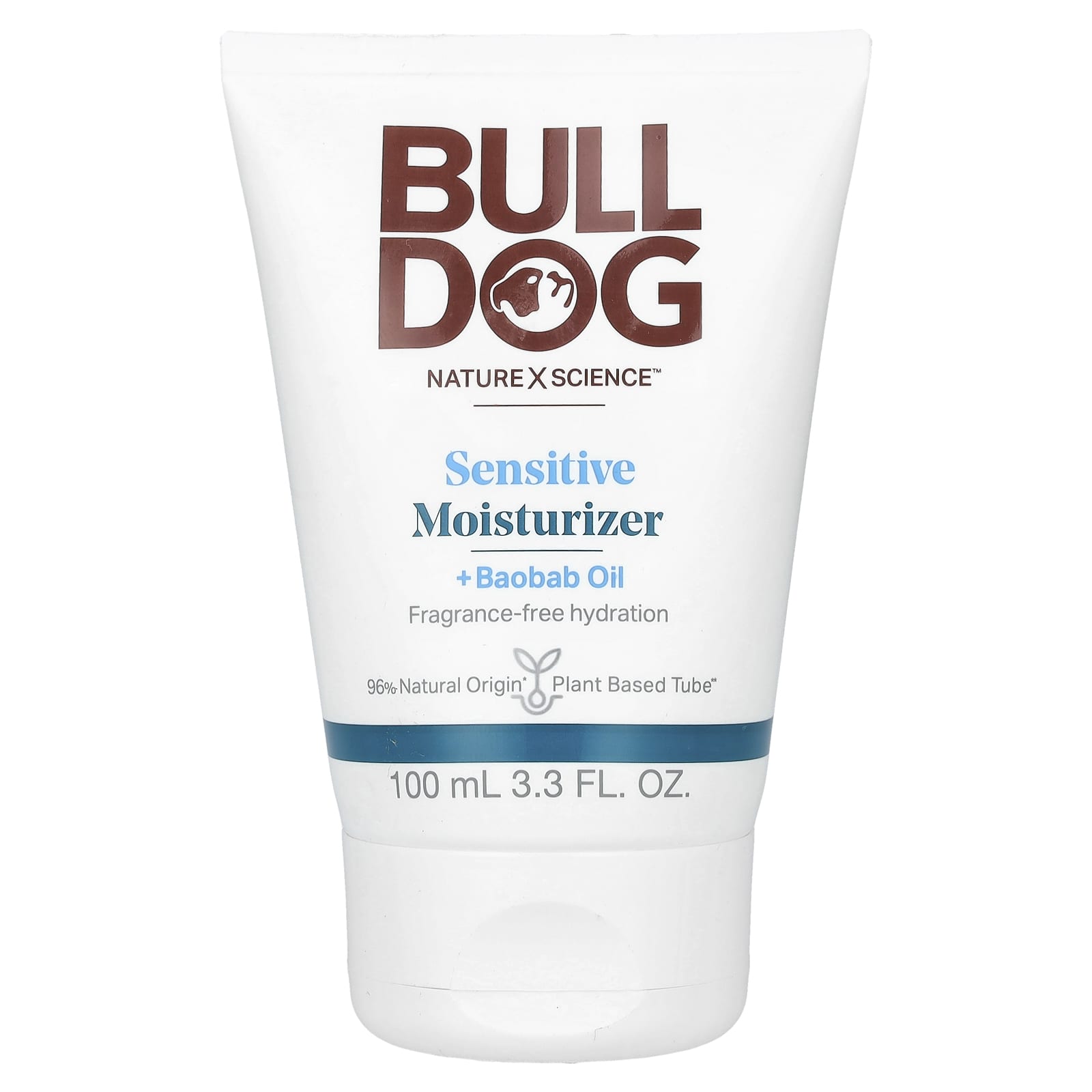 Bulldog Skincare For Men, увлажняющий крем для чувствительной кожи, без отдушек, 3,3 жидких унции (100 мл)