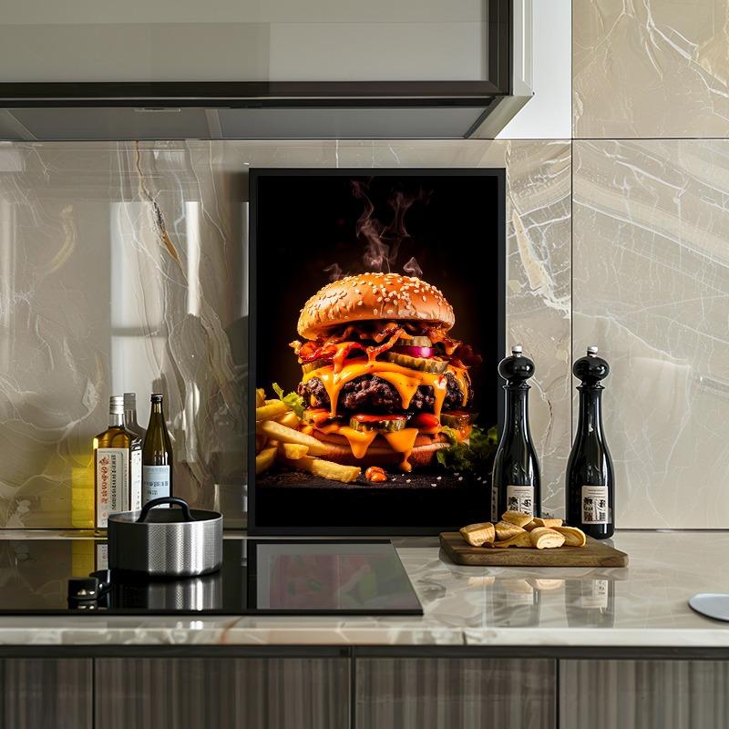 Food Kitchen Poster Printing Meat Burger Pizza Canvas Painting Restaurant Decoration Wall Art Picture Home Decor Frameless Gifts