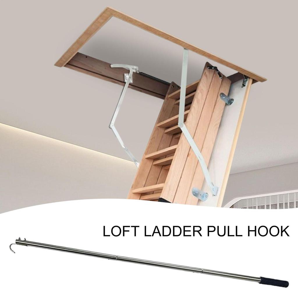 Ladder Pull Down Hook Attic Loft Ladder Pull Down Hook Multi-functional Attic Ladder Pull Cord Garage Door Pull Hook
