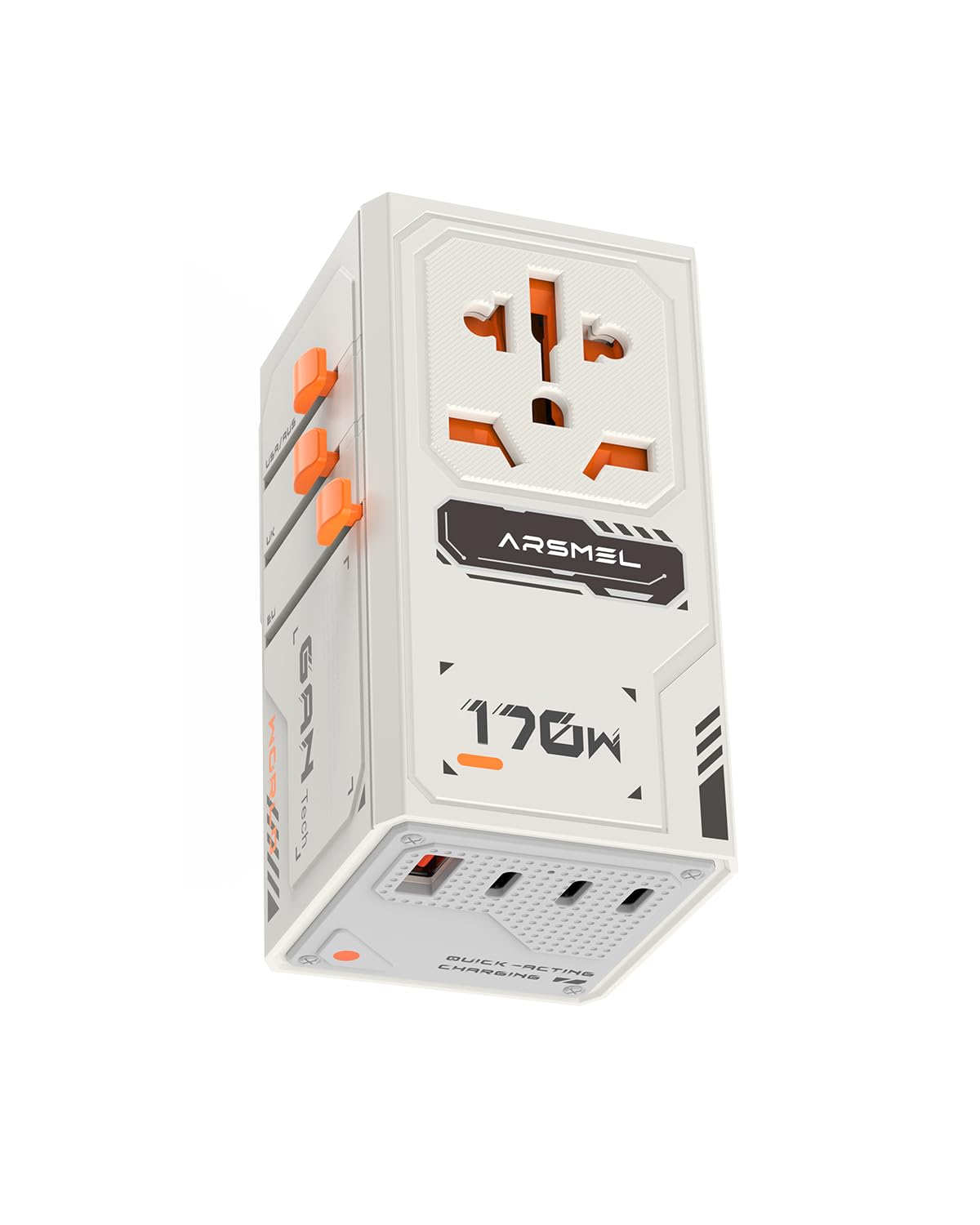 

Высококонверсионное зарядное устройство для путешествий за границу Оснащено 3 в 1 Совместимо со всеми странами мира Совместимо с Южным Таиландом