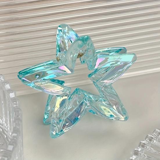 1/6Pcs Hairpin Strong Grip Metal Spring Hair Clips Hollow Star Design Secure Hold Hair Pins Lightweight Hair Accessories