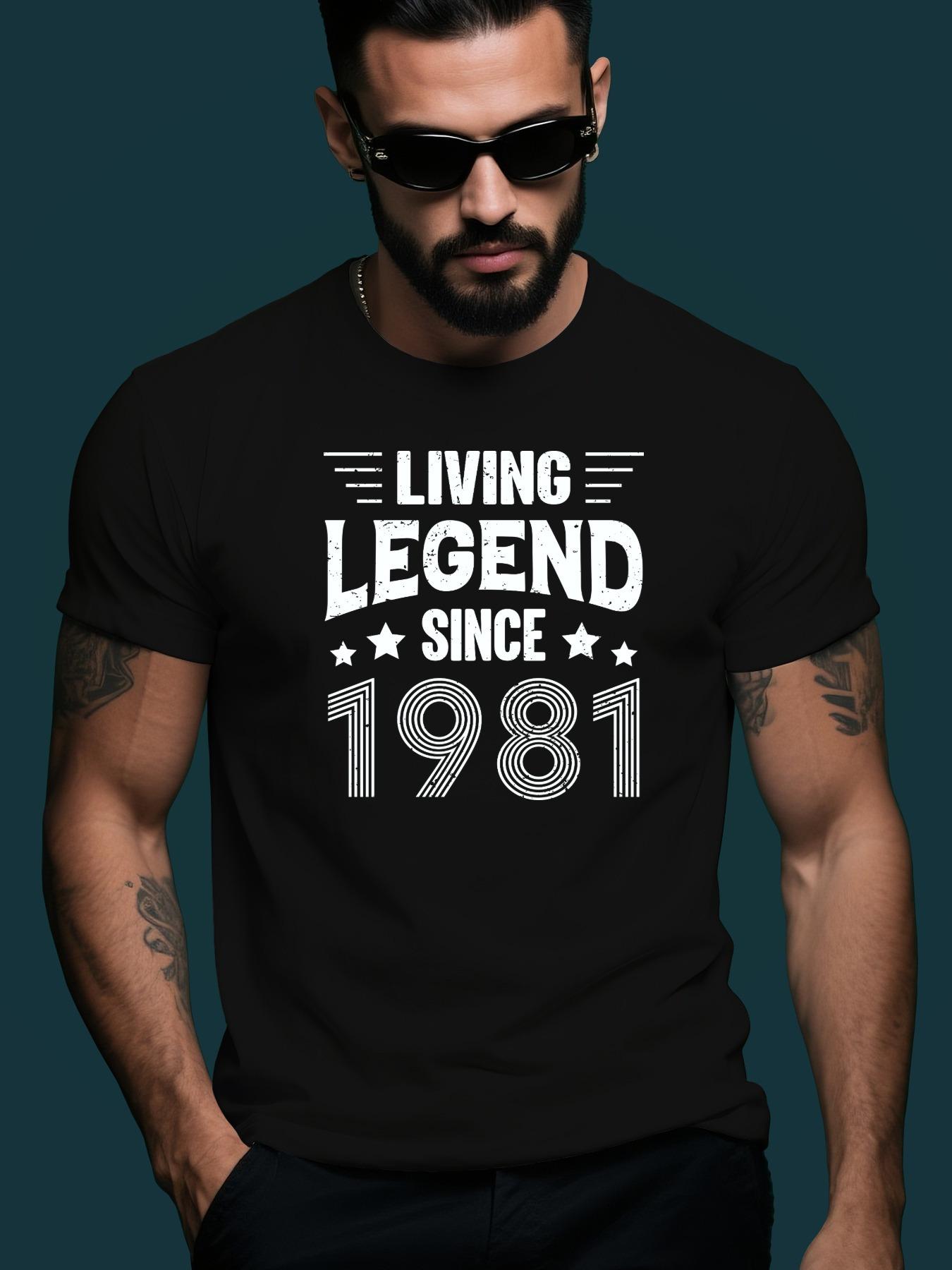 Since-1981 Trendy Streetwear Summer Casual Round Neck Sho... XL