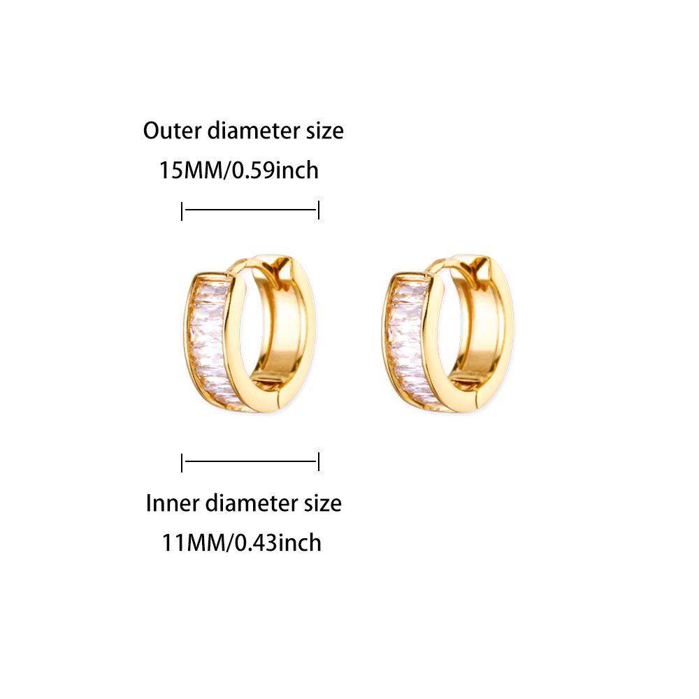 

Free Shipping Cubic Zirconia Hoop Stud Earrings For Women Stainless Steel Piercing Earring 2025 New Fashion Wedding Zircon Gift