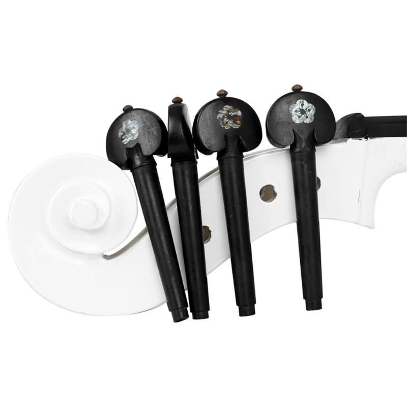 4Pcs Universals Cello Replacement Tuning Pegs Ebony Wood Cello Pegs Cello Parts Accessories Fittings Smooth Operate