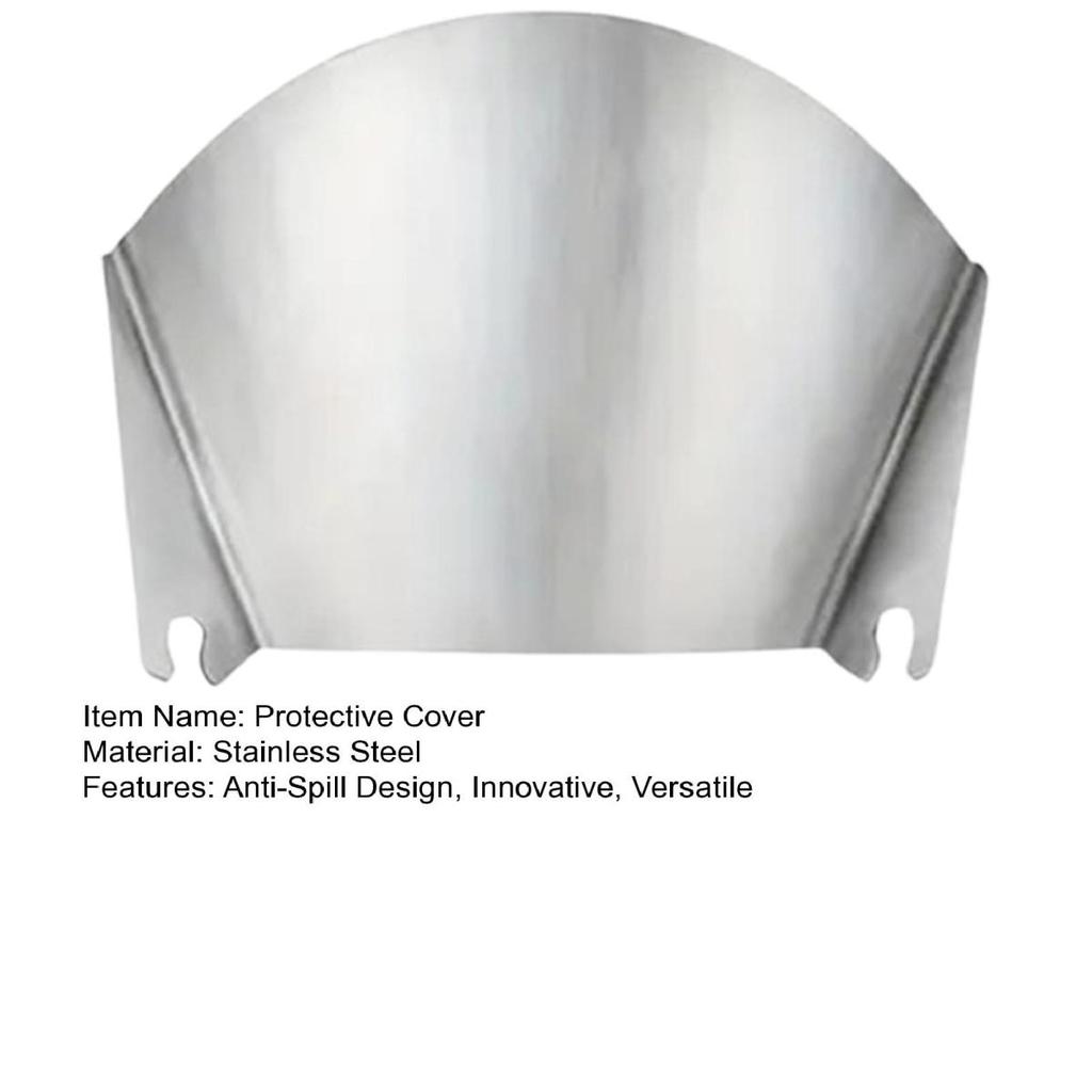 Stainless Steel Pouring Shield for Stand Mixer Anti-Spill Pour Baffle Improve Safety Kitchen Dump Shield Liquid Spill Prevention Tool