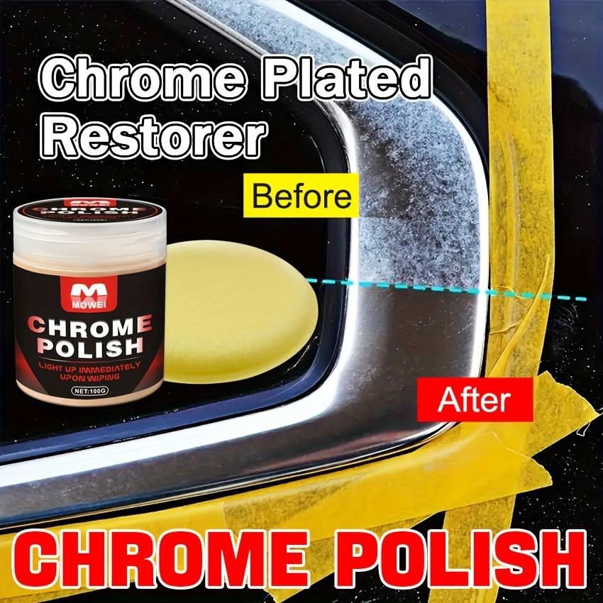 Car Door Handle Window Chrome Bright Strip Repair Metal Polishing Gloss Refurbishment Paste Water Stains Rust Removal Oxidation