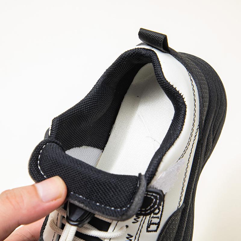 Autumn 2025 Kids' Breathable Leather Sneakers - Soft Sole, Unisex Design