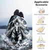1PC Custom Name Ghost Rider Mist flannel blanket versatile,all-season throw suitable for the living room,bedroom,camping,travel,and gift