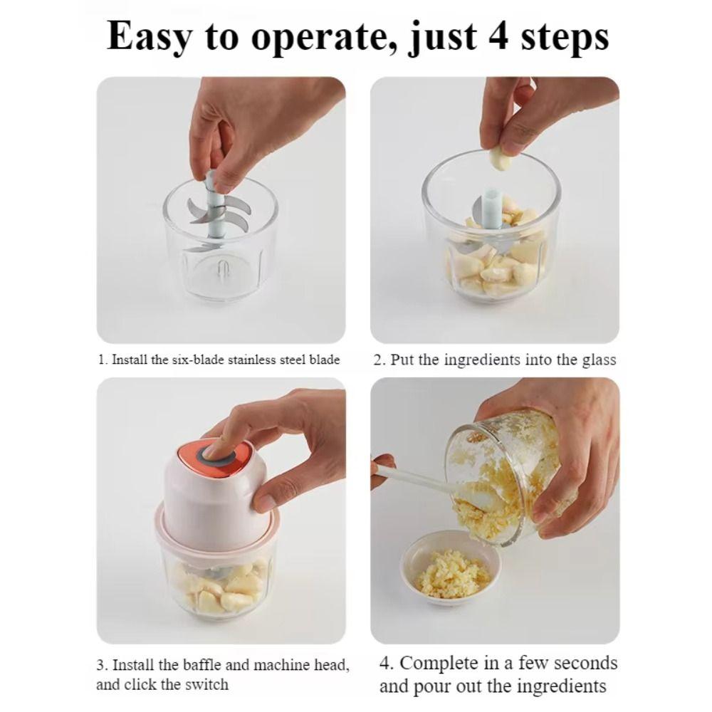 Cordless Meat Grinder Multifunctional Vegetable Crusher Garlic Crusher Kitchen Gadgets