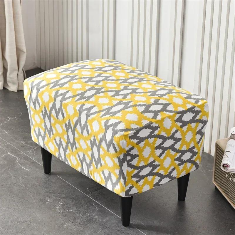Floral Printed Wing Chair Cover Stretch Spandex Armchair Covers Nordic Removable Relax Sofa Slipcovers With Seat Cushion Covers